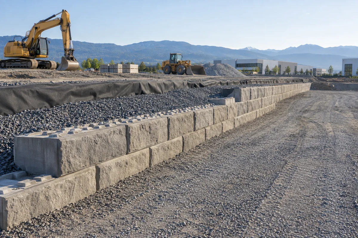 Large Precast Block Walls finished detail in Cornwall, Ontario