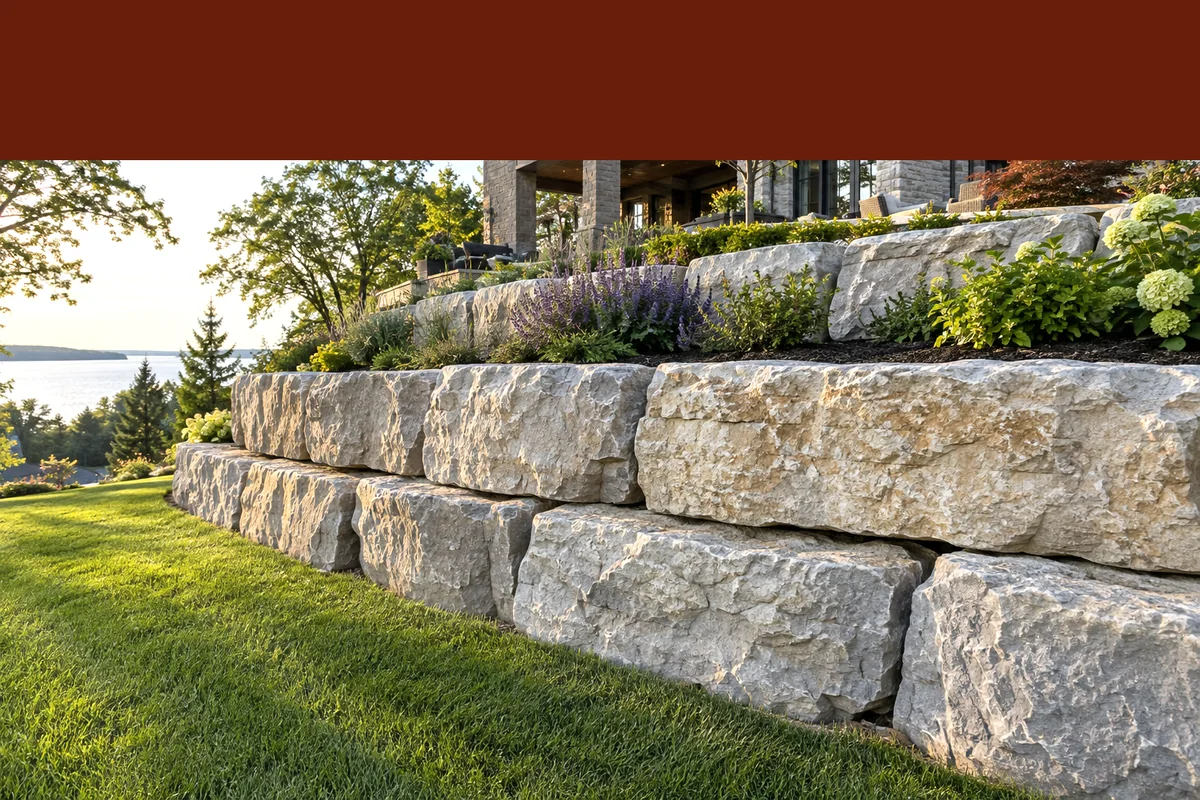 Retaining Wall Replacement active worksite overview in Cornwall, Ontario