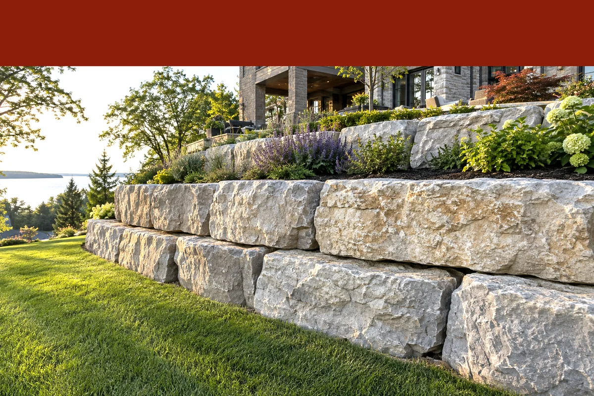 Retaining Wall Replacement finished detail in Cornwall, Ontario
