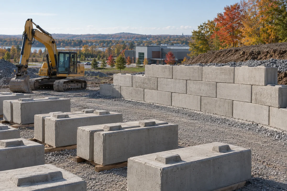 Segmental Block Retaining Walls finished detail in Cornwall, Ontario